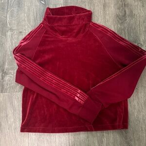 Adidas Red Velvet Turtleneck Sweatshirt